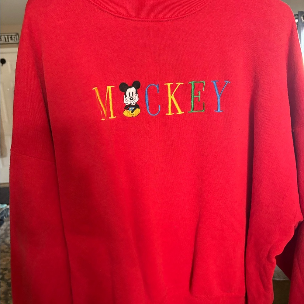Red Mickey Mouse Sweatshirt